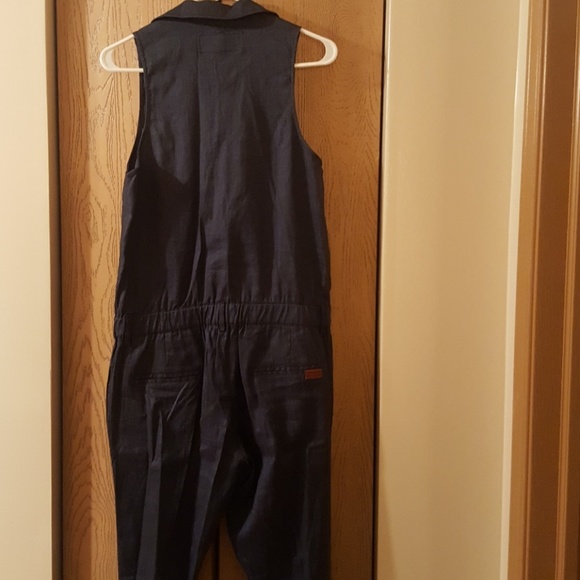 Ladies denim sleeveless overalls - Picture 8 of 10